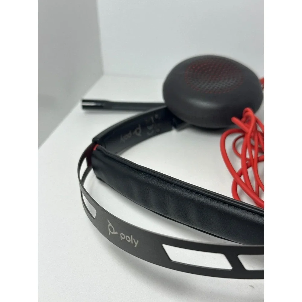 Poly Blackwire 5220 Wired Headset USB-C On-Ear Stereo Headphone with Boom Mic